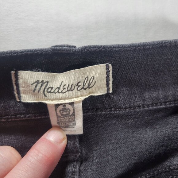 Madewell Women Black The Perfect Vintage Wide-Leg Denim Jeans Size 27 - Picture 3 of 9